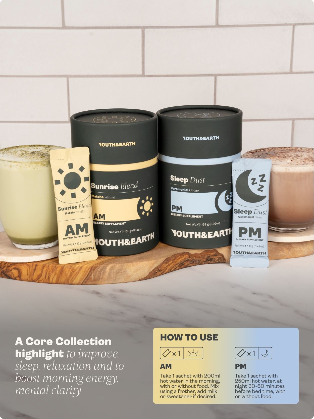 AM: Sunrise Blend & PM: Sleep Dust - Bundle youthandearth