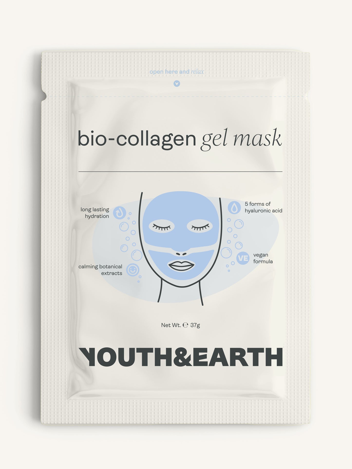 Hyaluronic Acid Gel Face Mask youthandearth 1 mask (individual)