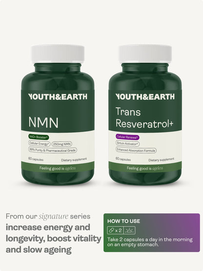 Cellular Energy Bundle (NMN Capsules & TransResveratrol+)