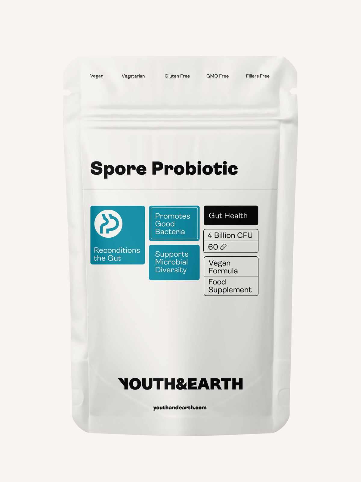 Spore Probiotic (Bacillus subtilis HU58®, Bacillus coagulans SC208 &amp; Bacillus clausii SC109) – 4 billion CFU count x 60 Capsules Bacillus subtilis HU58®,Bacillus coagulans, Bacillus clausii  first-image